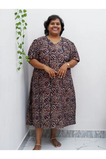 Stylish A-Line Kalamkari Kurti – Premium Cotton Ethnic Wear