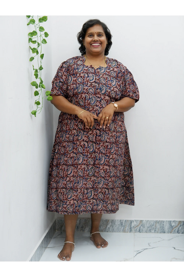 Stylish A-Line Kalamkari Kurti – Premium Cotton Ethnic Wear