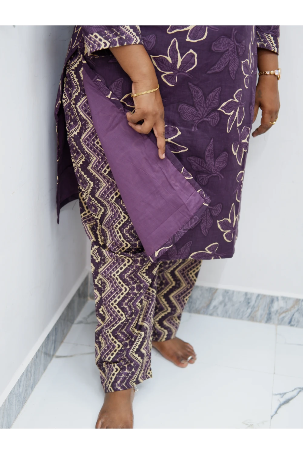 Cotton Luxe Co-Ord Set with Lining