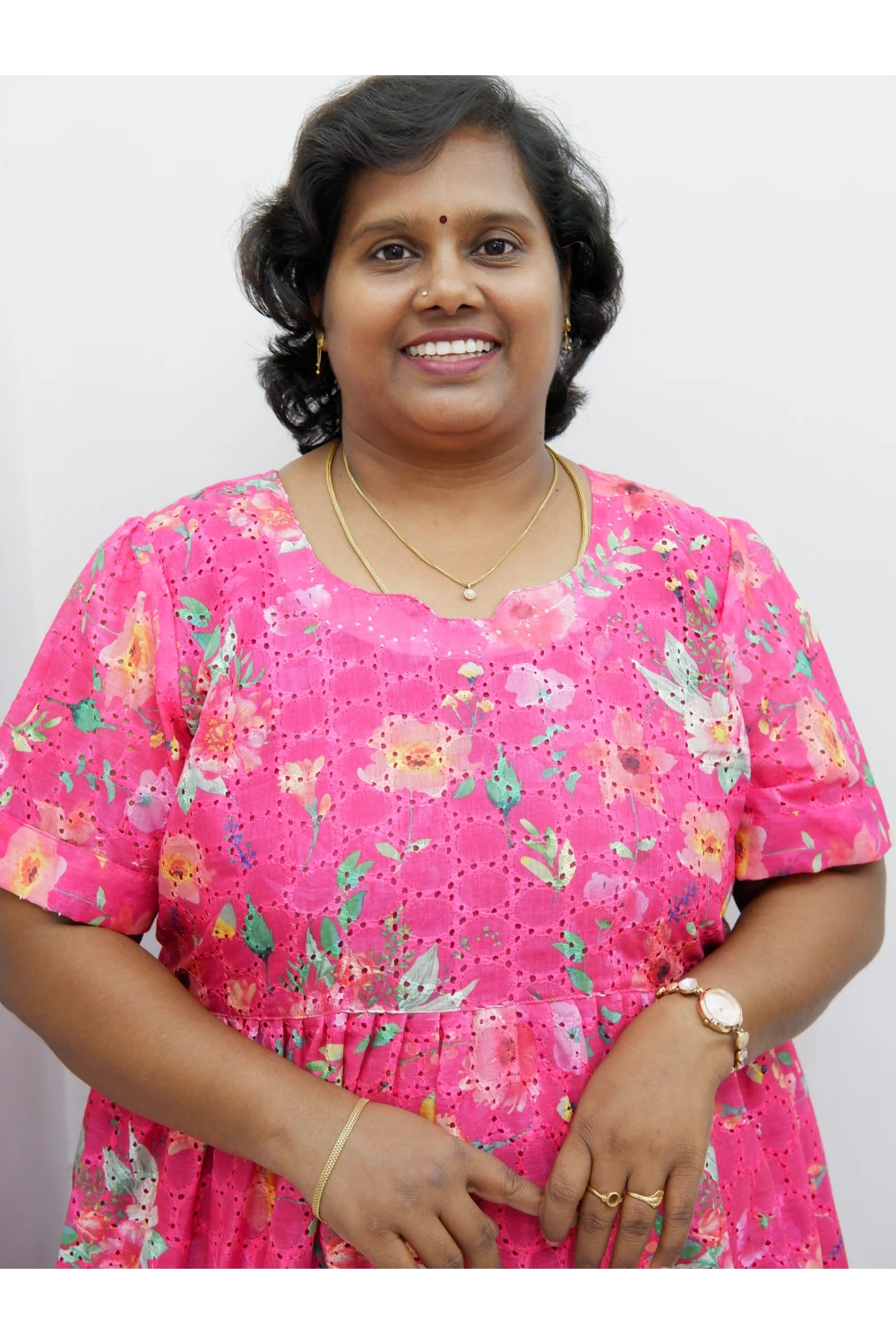 Trendy Puff Sleeve Kurti –Acoba Cotton Midi with lining Length Frock Style for Women