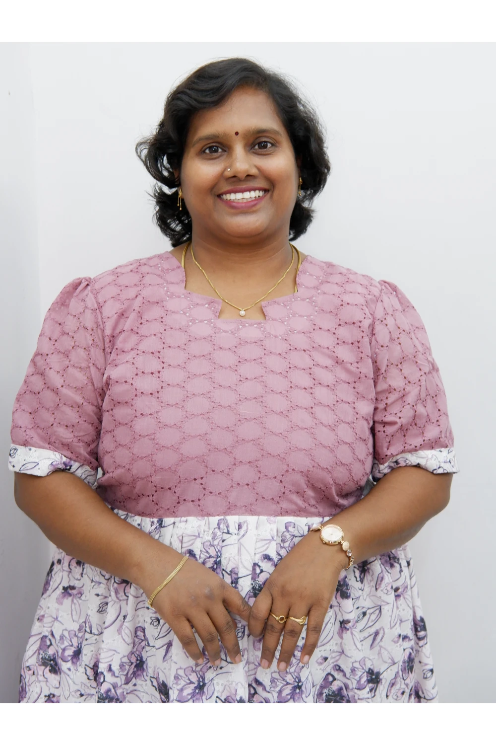 Trendy Puff Sleeve Kurti –Acoba Cotton Midi with lining Length Frock Style for Women