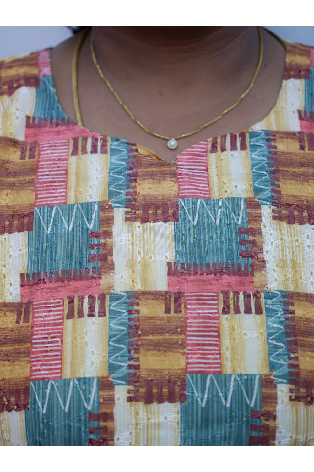 Trendy Puff Sleeve Kurti –Acoba Cotton Midi with lining Length Frock Style for Women