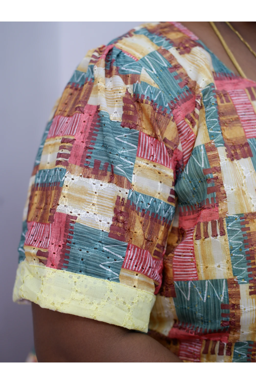 Trendy Puff Sleeve Kurti –Acoba Cotton Midi with lining Length Frock Style for Women