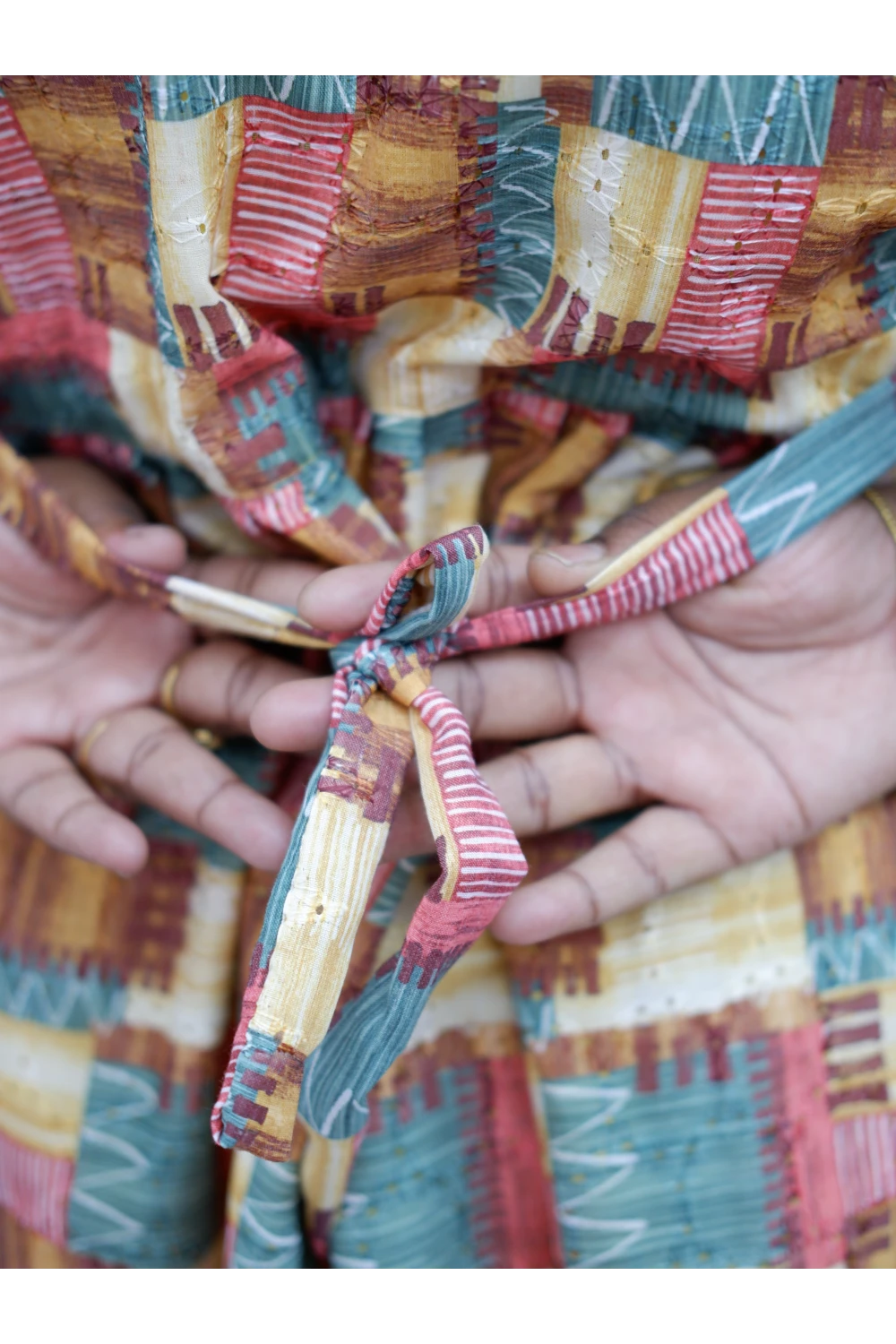 Trendy Puff Sleeve Kurti –Acoba Cotton Midi with lining Length Frock Style for Women