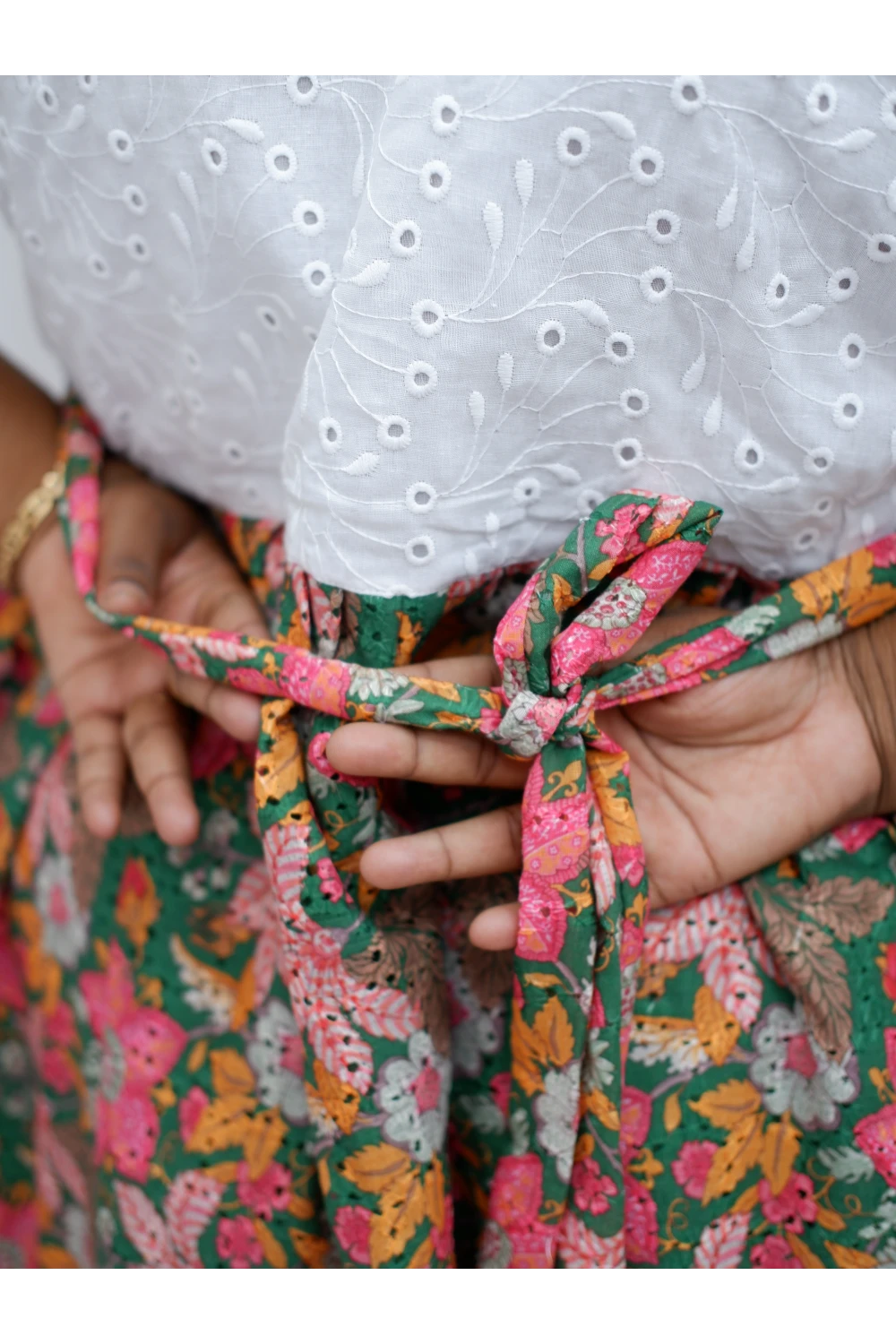 Trendy Puff Sleeve Kurti –Acoba Cotton Midi with lining Length Frock Style for Women