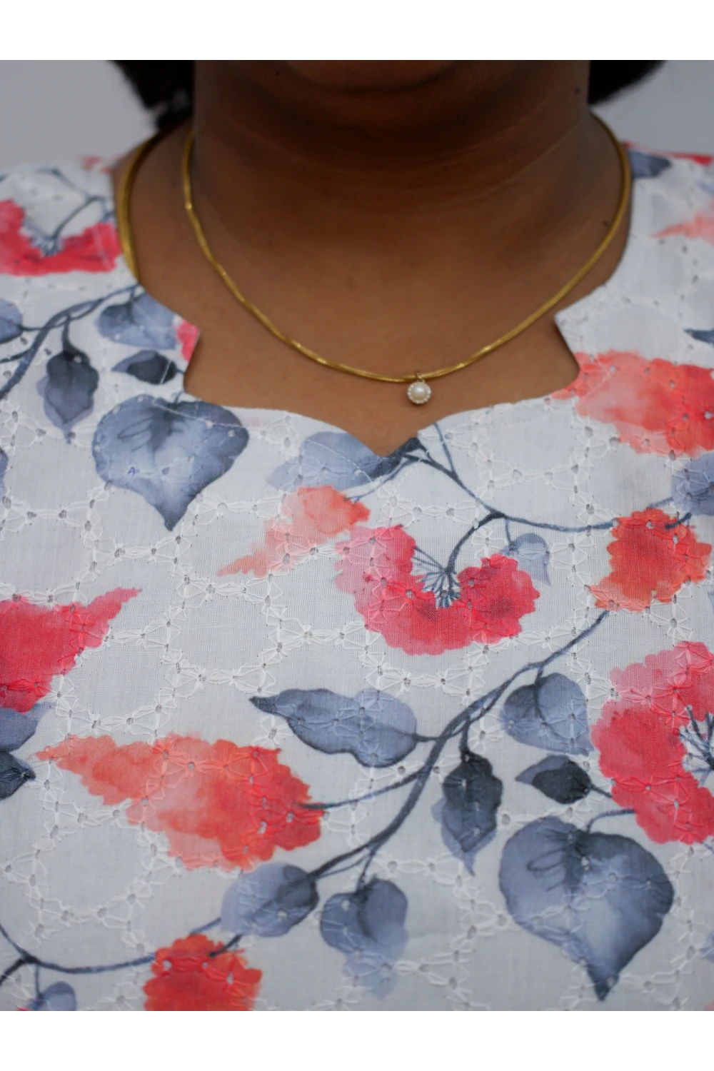 Trendy Puff Sleeve Kurti –Acoba Cotton Midi with lining Length Frock Style for Women