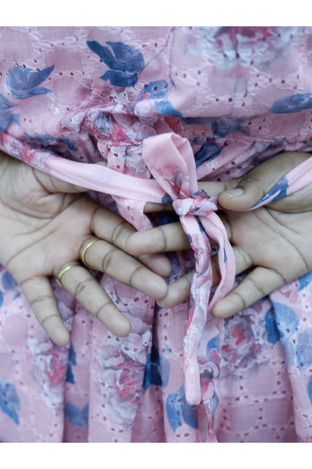 Trendy Puff Sleeve Kurti –Acoba Cotton Midi with lining Length Frock Style for Women