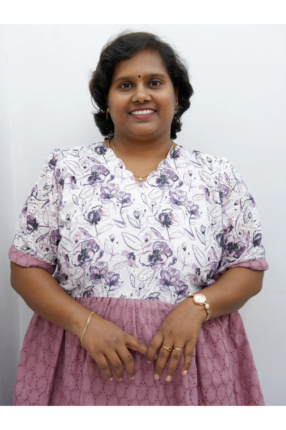 Trendy Puff Sleeve Kurti –Acoba Cotton Midi with lining Length Frock Style for Women