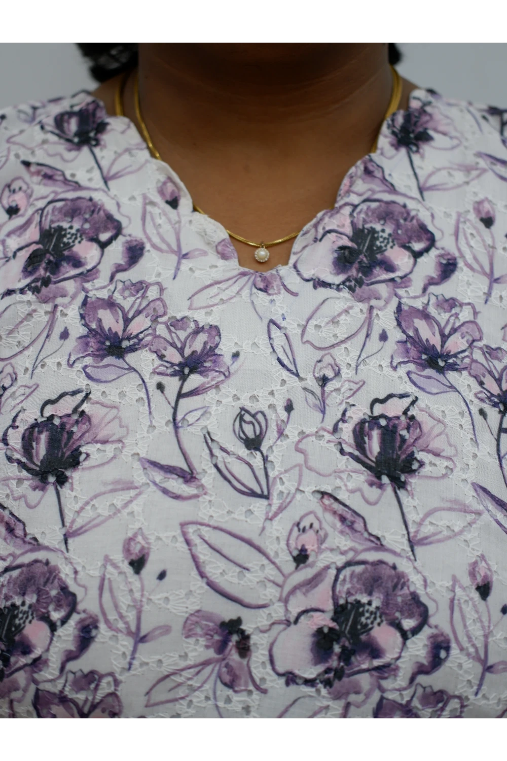 Trendy Puff Sleeve Kurti –Acoba Cotton Midi with lining Length Frock Style for Women