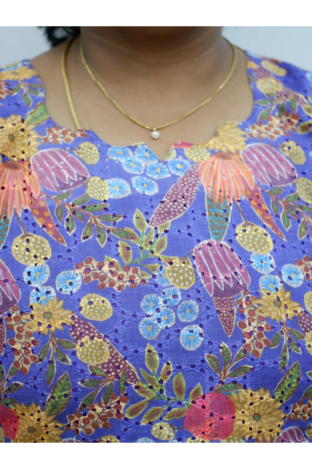 Trendy Puff Sleeve Kurti –Acoba Cotton Midi with lining Length Frock Style for Women