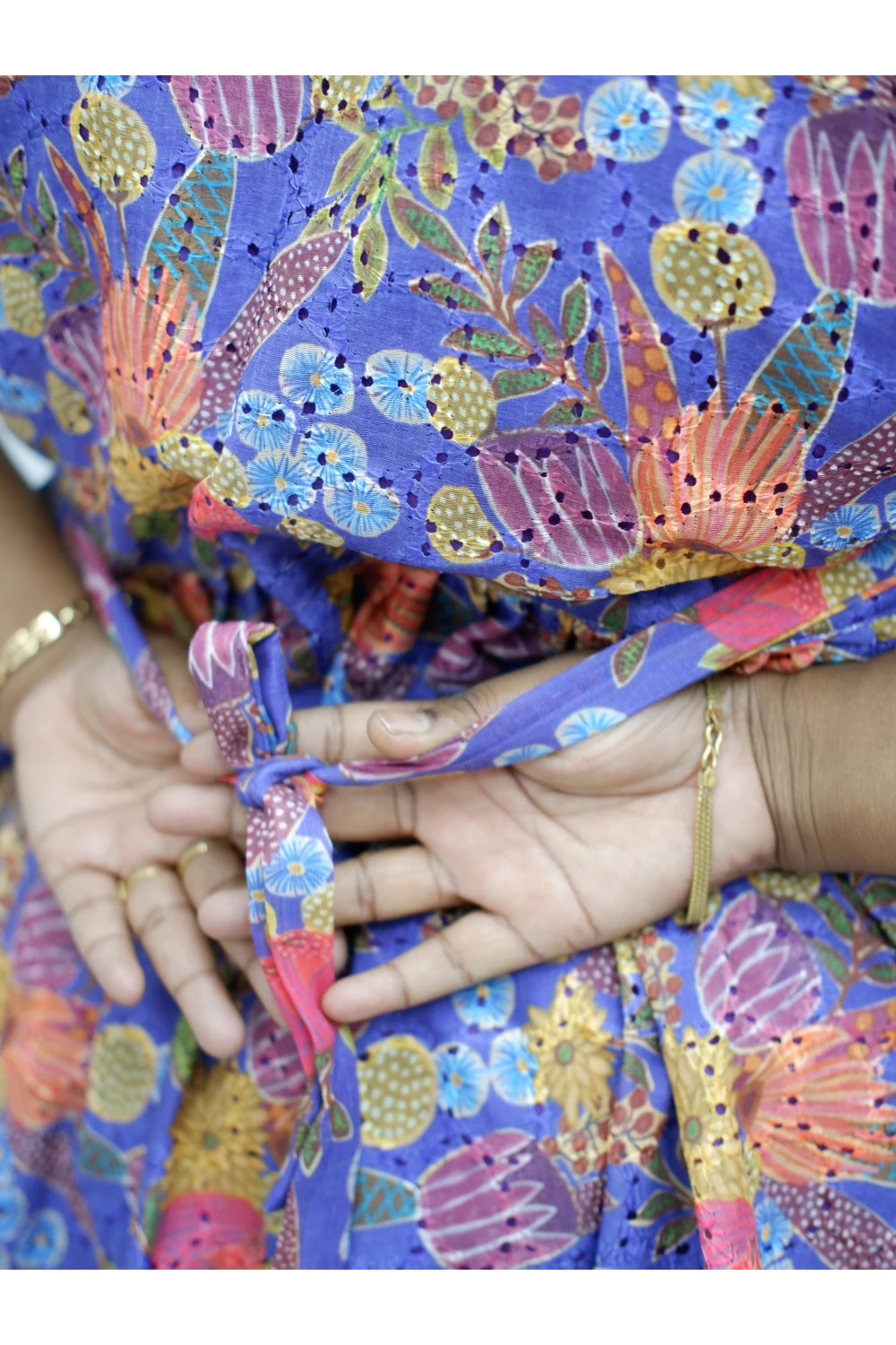 Trendy Puff Sleeve Kurti –Acoba Cotton Midi with lining Length Frock Style for Women