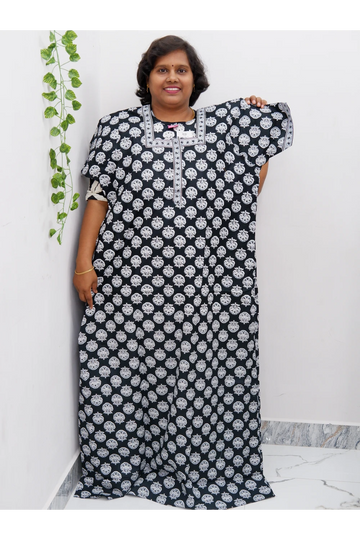 Elegant Zip Nighty – Jyothi Cotton Breeze