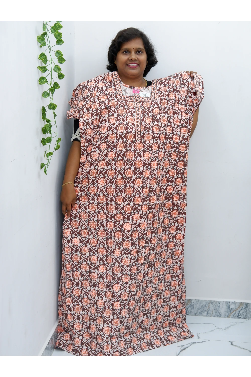 Elegant Zip Nighty – Jyothi Cotton Breeze