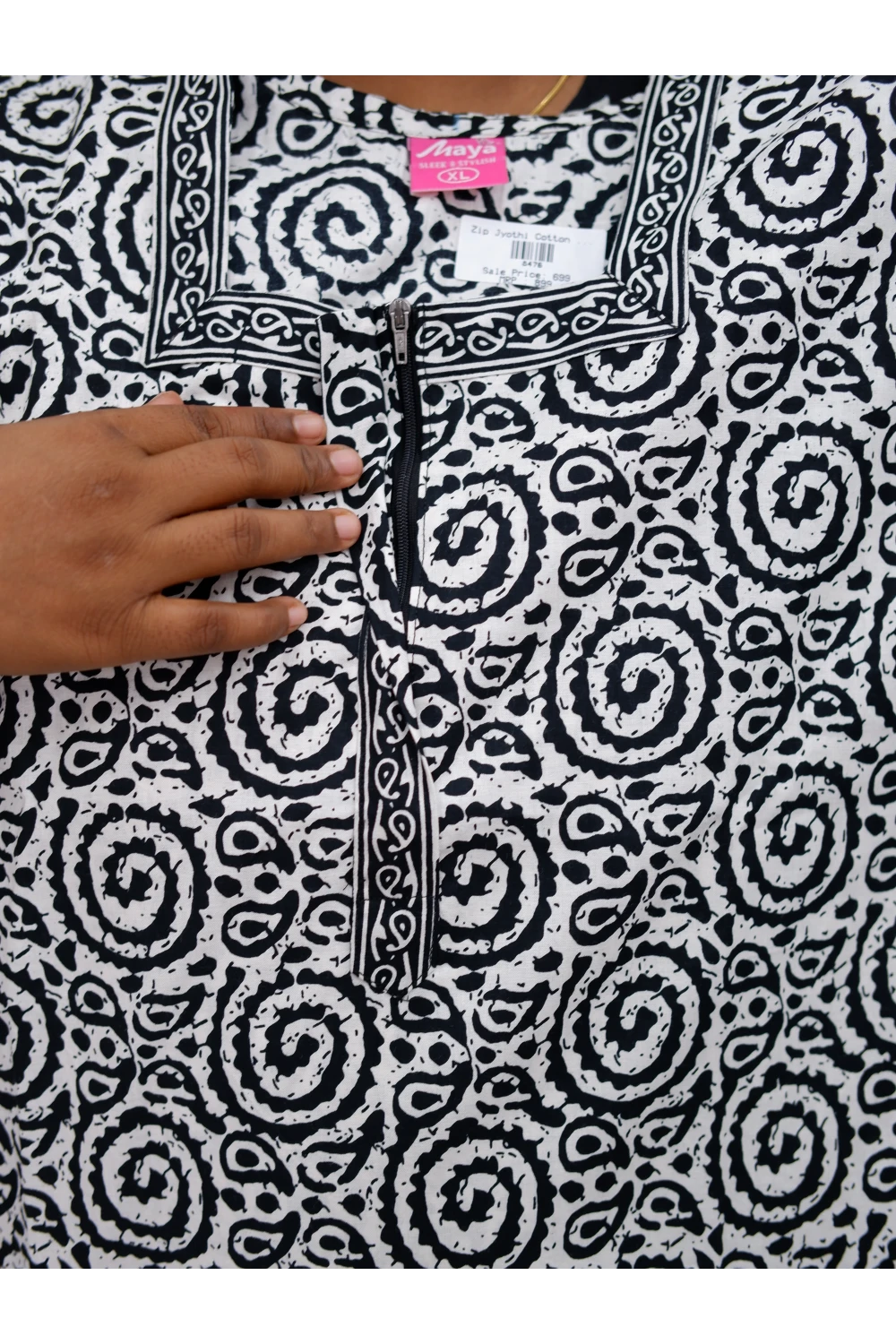 Elegant Zip Nighty – Jyothi Cotton Breeze