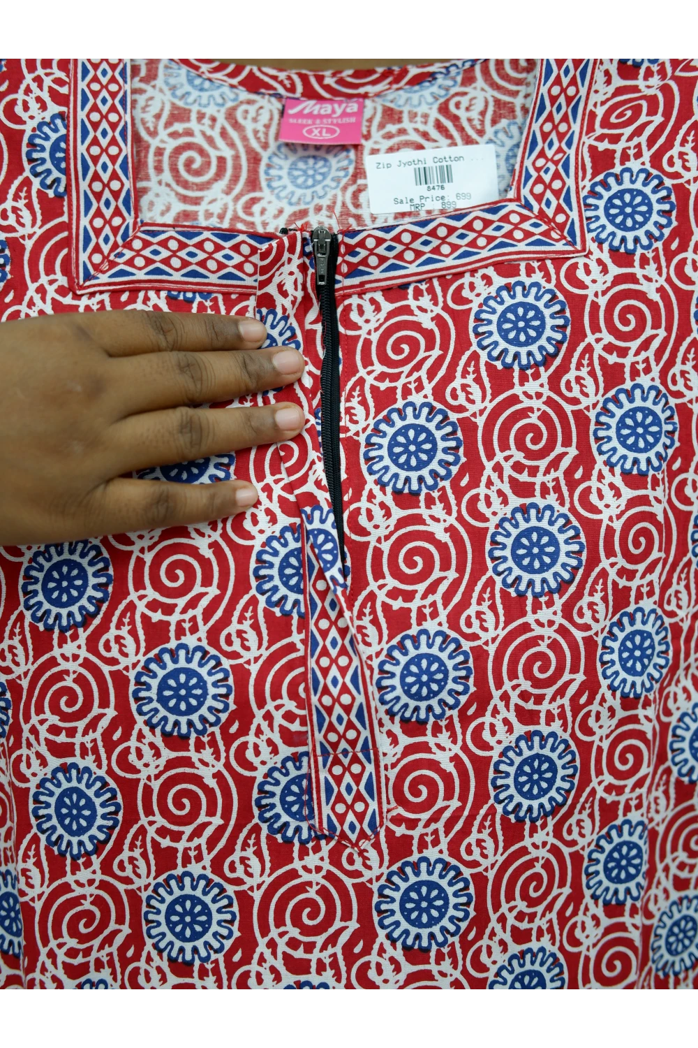 Elegant Zip Nighty – Jyothi Cotton Breeze