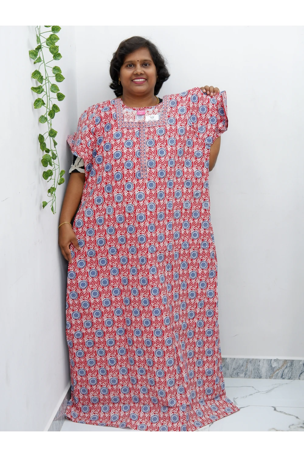 Elegant Zip Nighty – Jyothi Cotton Breeze