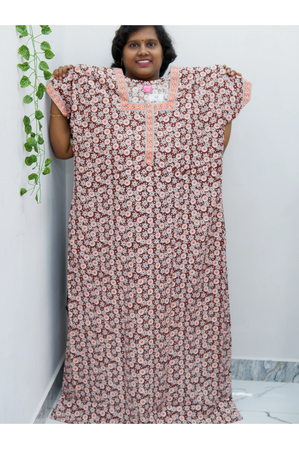 Elegant Zip Nighty – Jyothi Cotton Breeze