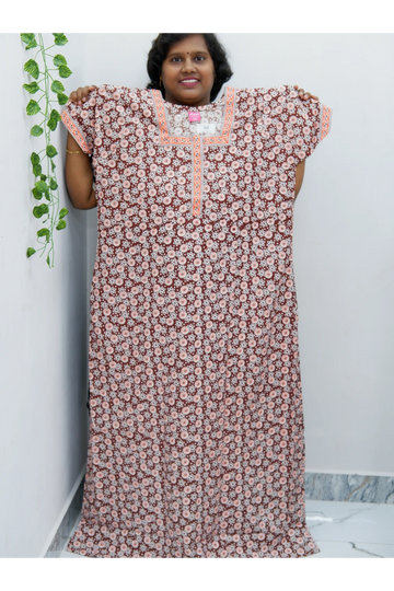 Elegant Zip Nighty – Jyothi Cotton Breeze