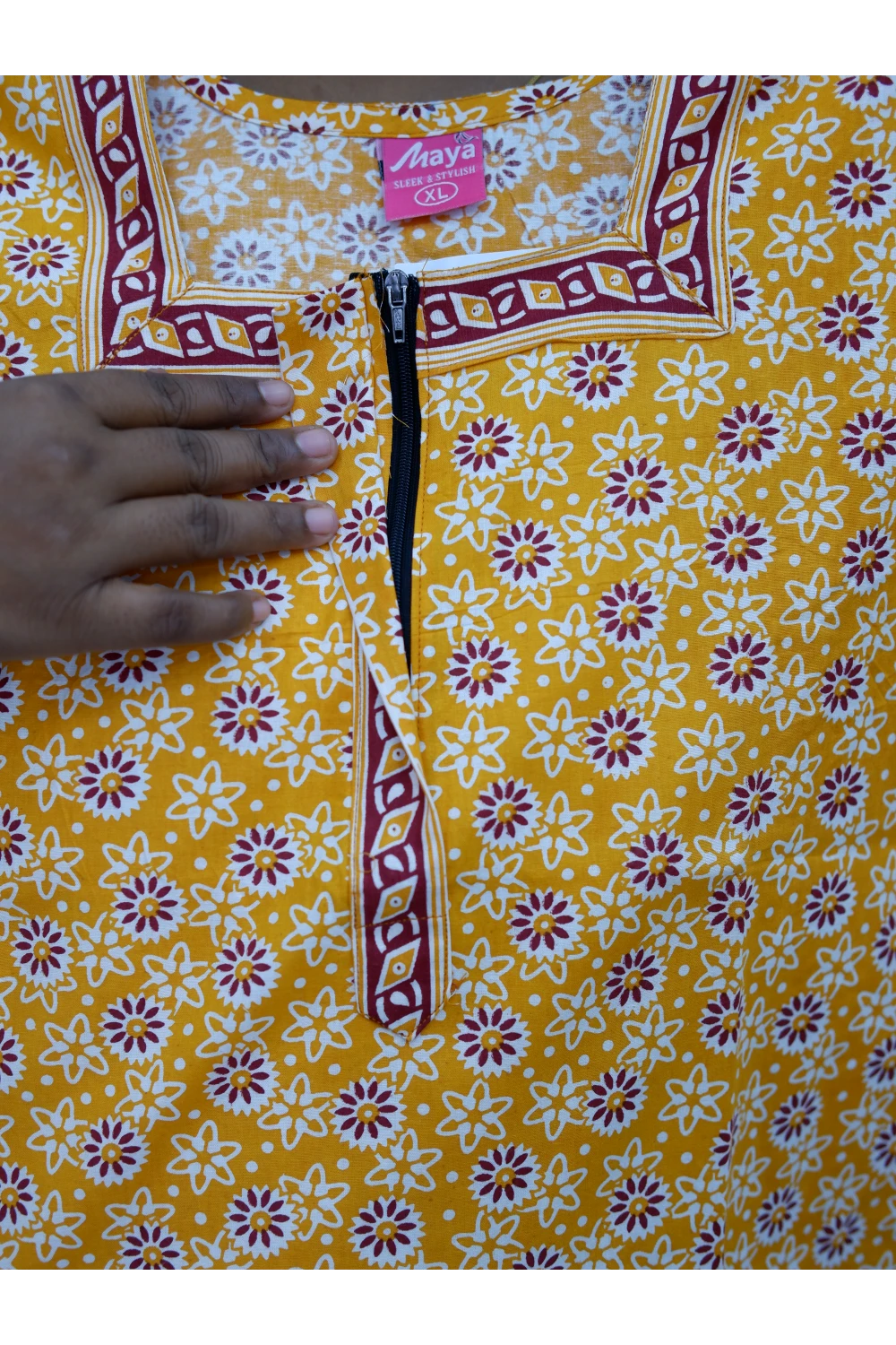 Elegant Zip Nighty – Jyothi Cotton Breeze