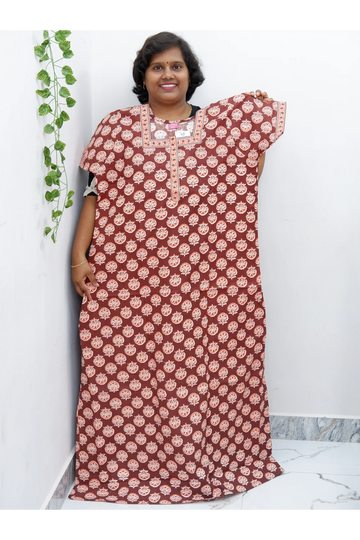 Elegant Zip Nighty – Jyothi Cotton Breeze