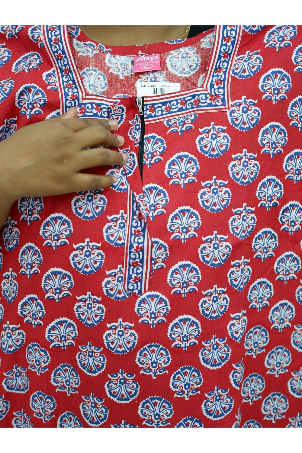 Elegant Zip Nighty – Jyothi Cotton Breeze