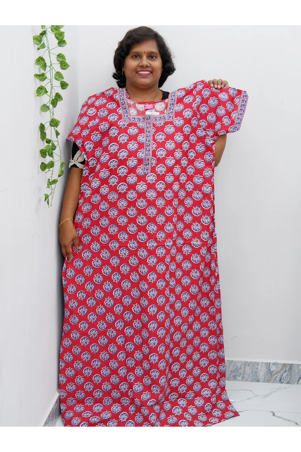 Elegant Zip Nighty – Jyothi Cotton Breeze