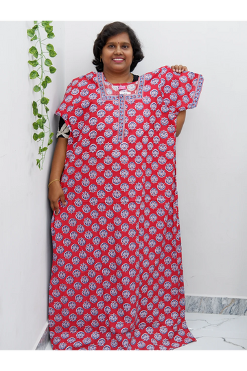 Elegant Zip Nighty – Jyothi Cotton Breeze