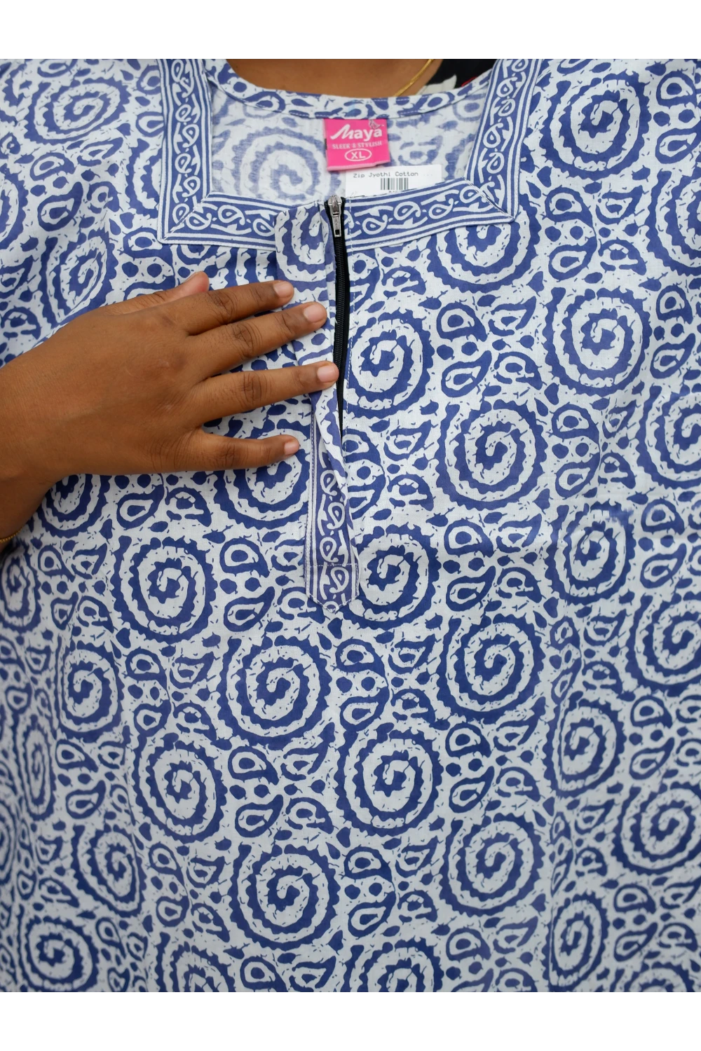 Elegant Zip Nighty – Jyothi Cotton Breeze