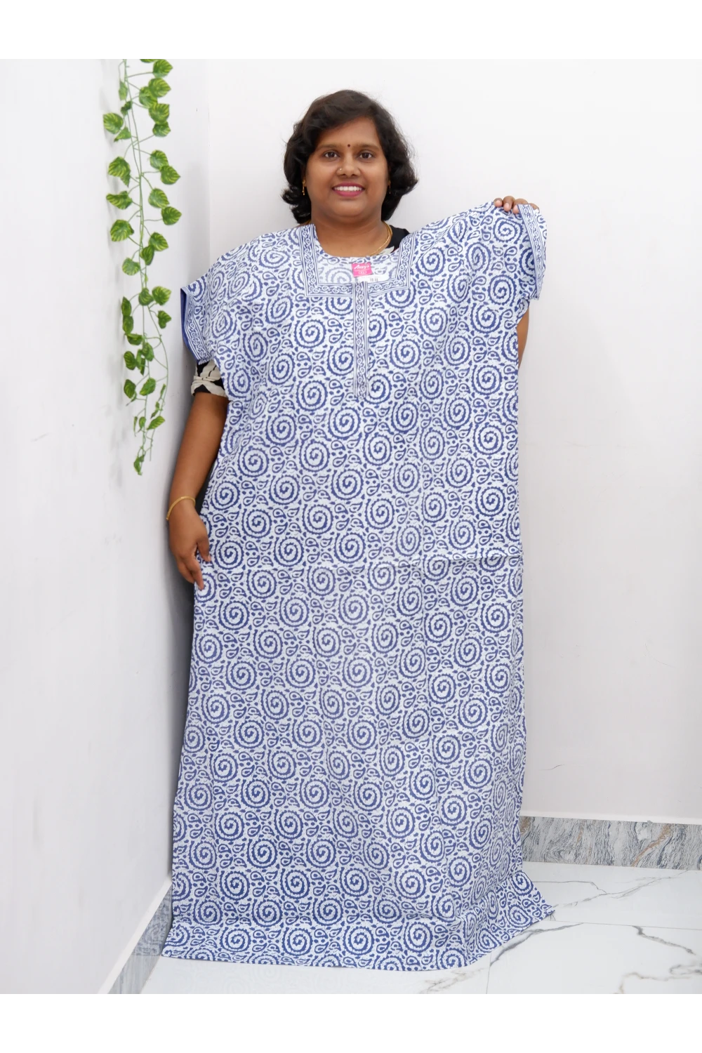 Elegant Zip Nighty – Jyothi Cotton Breeze