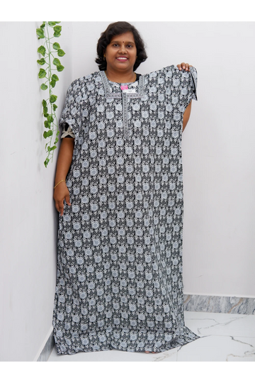 Elegant Zip Nighty – Jyothi Cotton Breeze