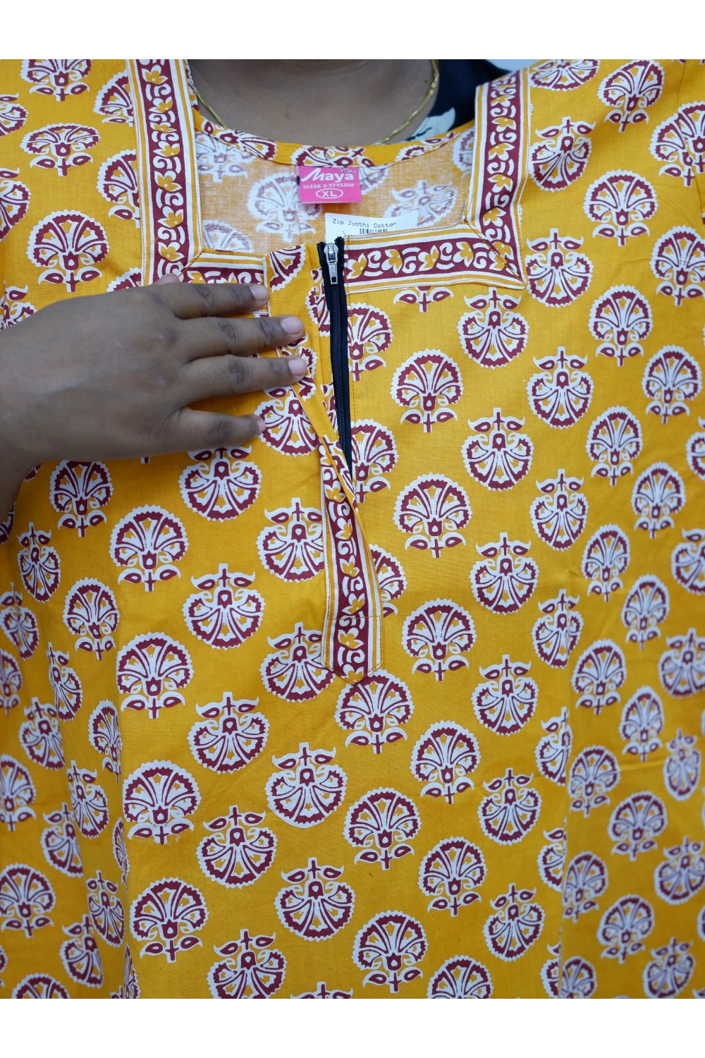 Elegant Zip Nighty – Jyothi Cotton Breeze