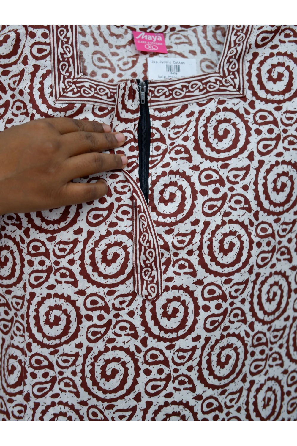 Elegant Zip Nighty – Jyothi Cotton Breeze