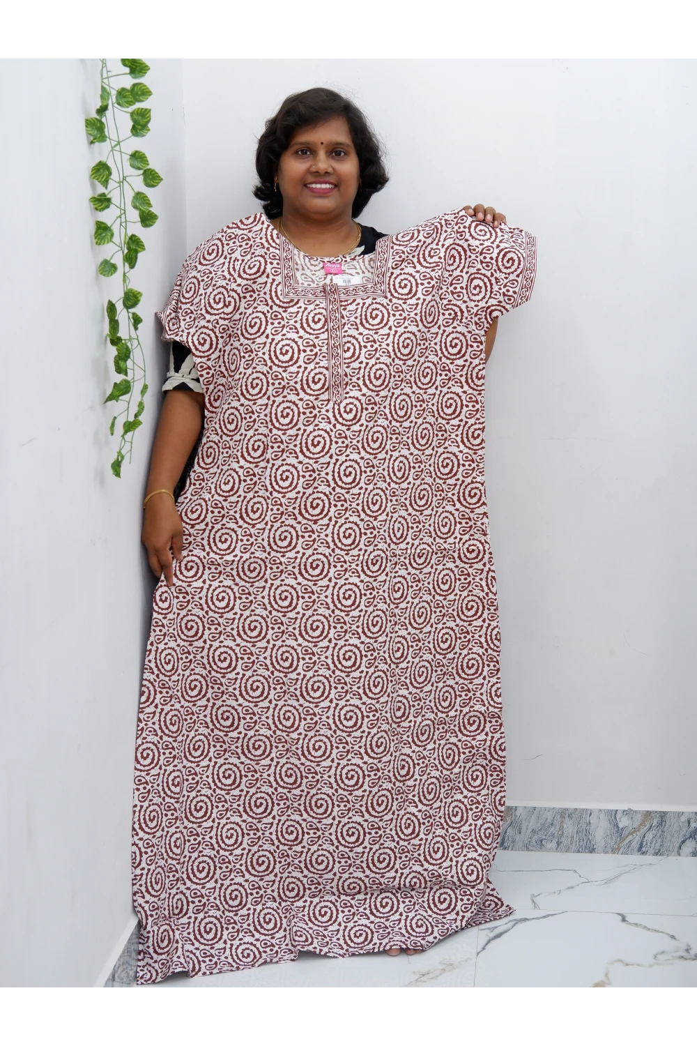 Elegant Zip Nighty – Jyothi Cotton Breeze
