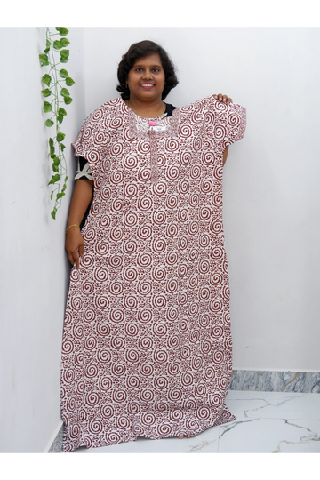 Elegant Zip Nighty – Jyothi Cotton Breeze