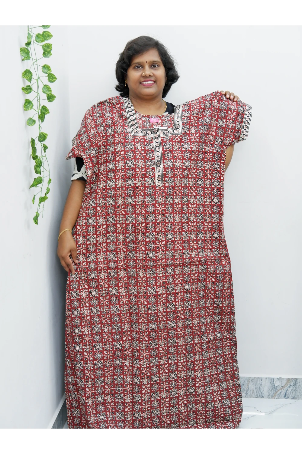 Elegant Zip Nighty – Jyothi Cotton Breeze