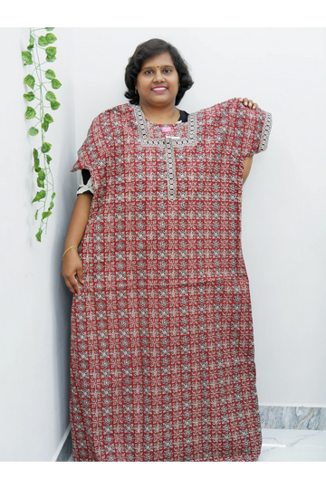 Elegant Zip Nighty – Jyothi Cotton Breeze