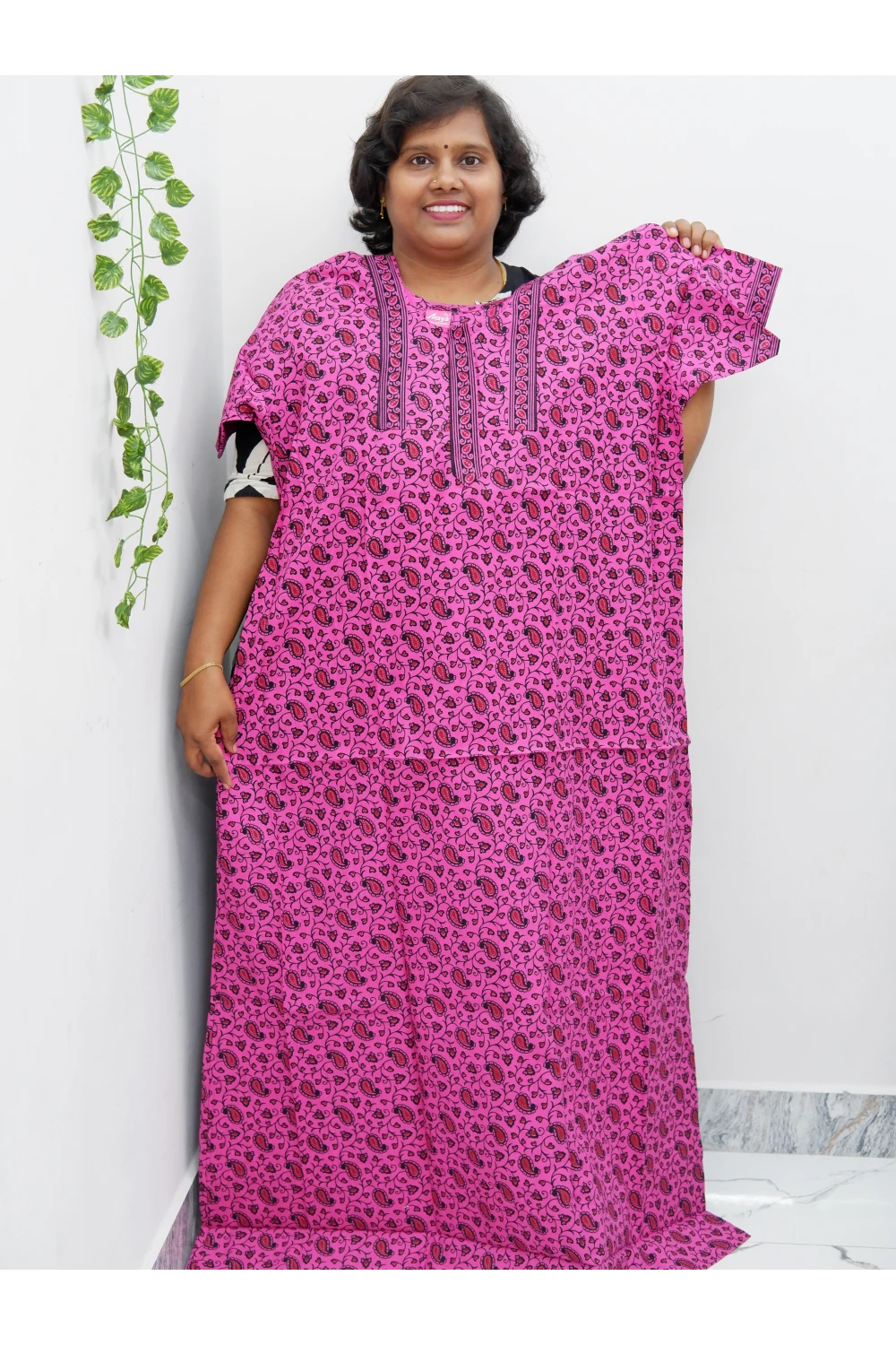 Elegant Zip Nighty – Jyothi Cotton Breeze