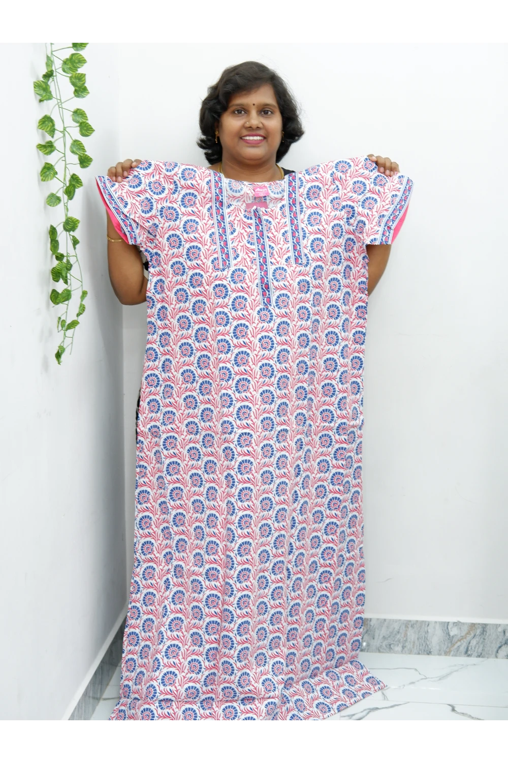 Elegant Zip Nighty – Jyothi Cotton Breeze