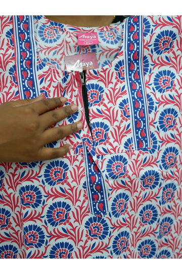 Elegant Zip Nighty – Jyothi Cotton Breeze