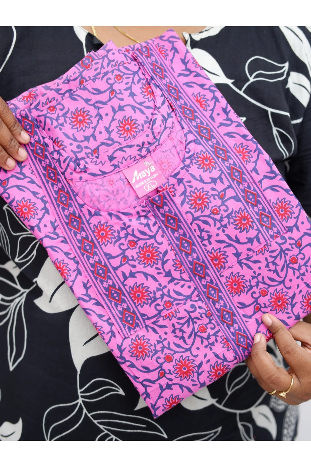 Elegant Zip Nighty – Jyothi Cotton Breeze