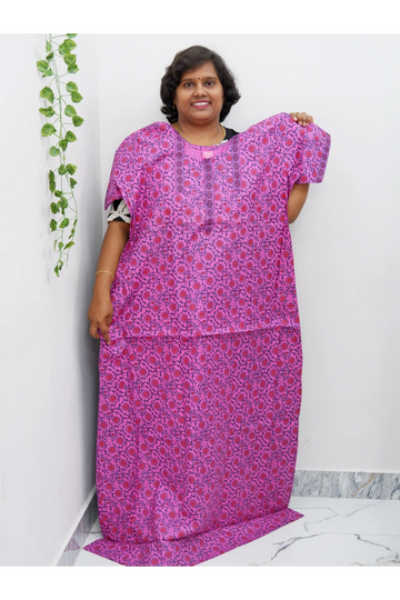 Elegant Zip Nighty – Jyothi Cotton Breeze