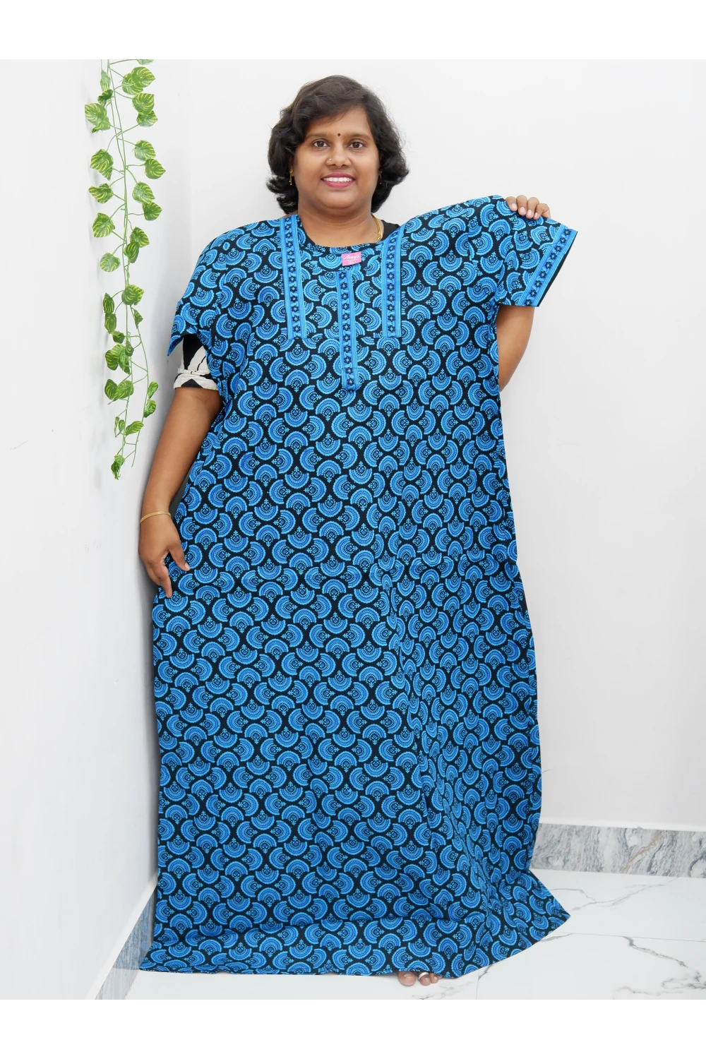 Elegant Zip Nighty – Jyothi Cotton Breeze