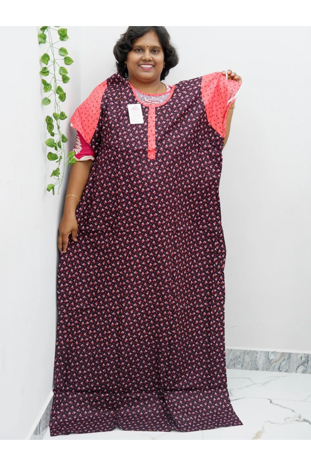 Extra Height Cotton Nighty for Women-Long Length Nighty