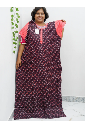 Extra Height Cotton Nighty for Women-Long Length Nighty