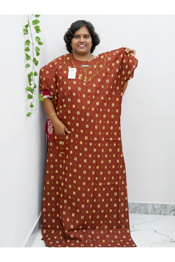 Extra Height Cotton Nighty for Women-Long Length Nighty