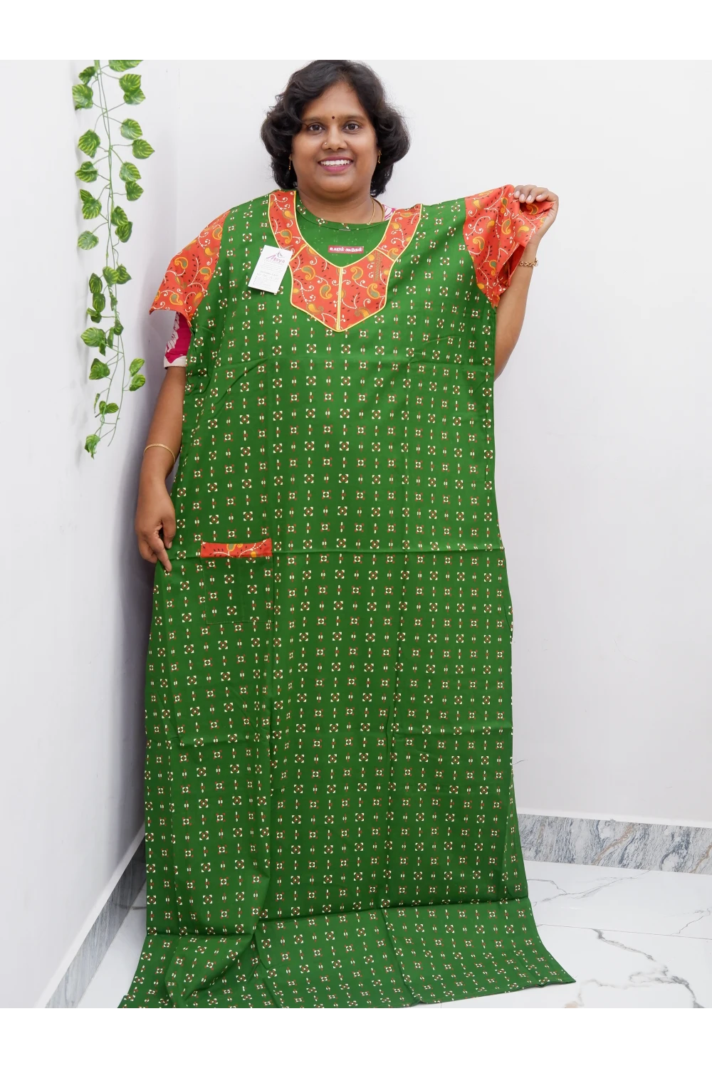 Extra Height Cotton Nighty for Women-Long Length Nighty