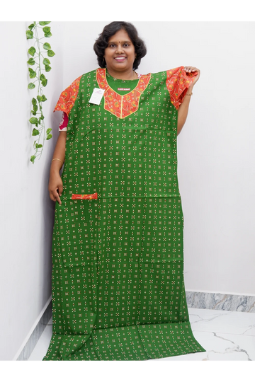 Extra Height Cotton Nighty for Women-Long Length Nighty