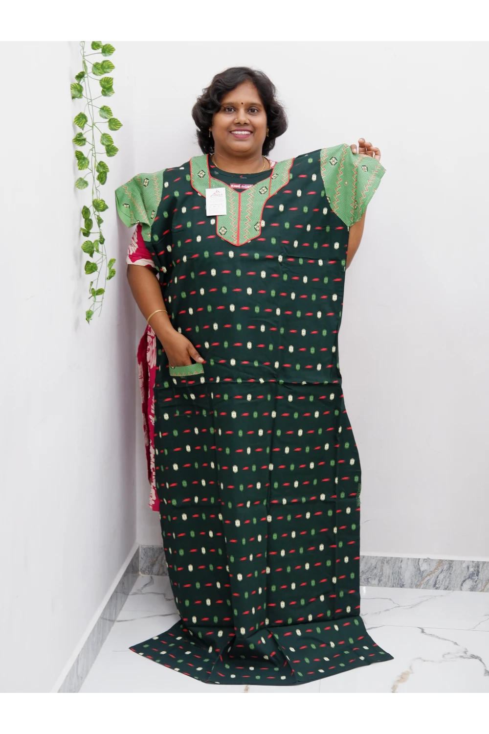 Extra Height Cotton Nighty for Women-Long Length Nighty