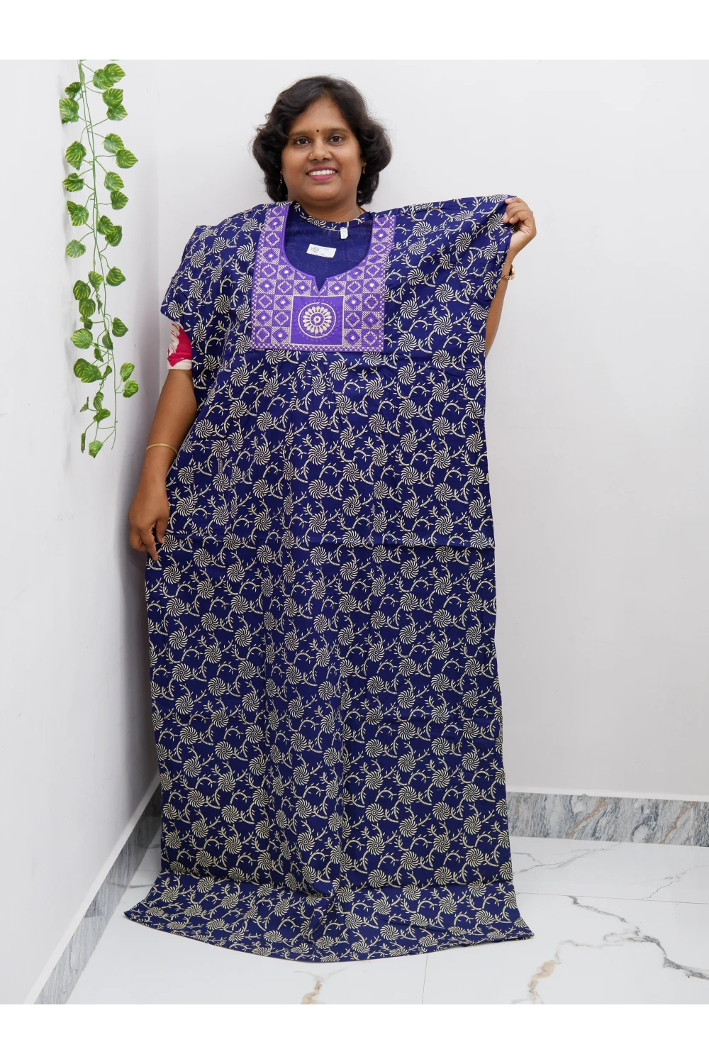 Extra Height Cotton Nighty for Women-Long Length Nighty