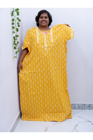 Elegant Zip Nighty – Jyothi Cotton Breeze